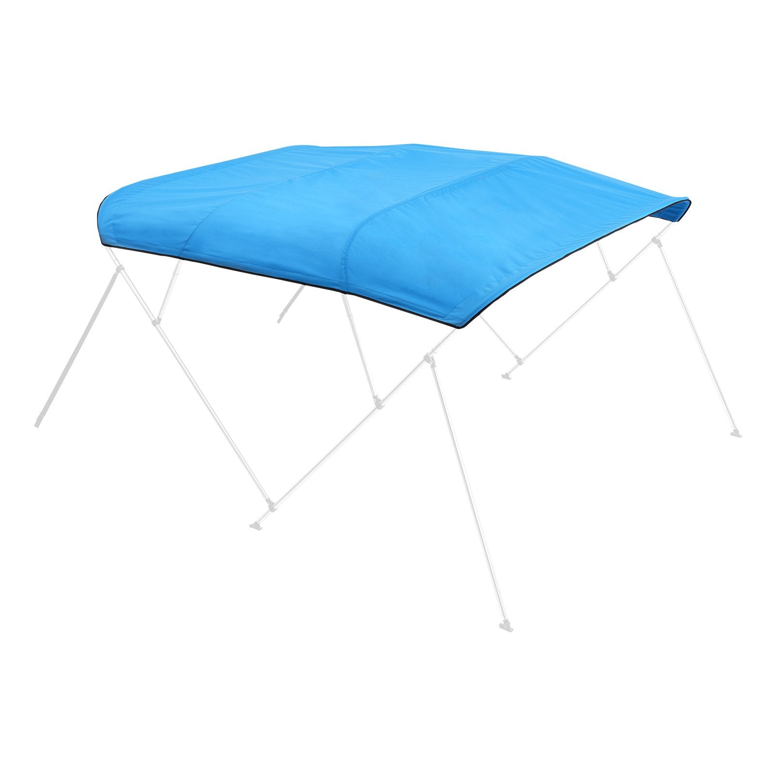 Laminators: VEVOR 4 Bow Boat Bimini Tops, 600D Polyester Canopy, Waterproof & Sun Protection Boat Awning Canopy with Storage Bag, Bimini Top Replacement, 96"Lx(91"-96")W, Pacific Blue (Support Frame Not Included)