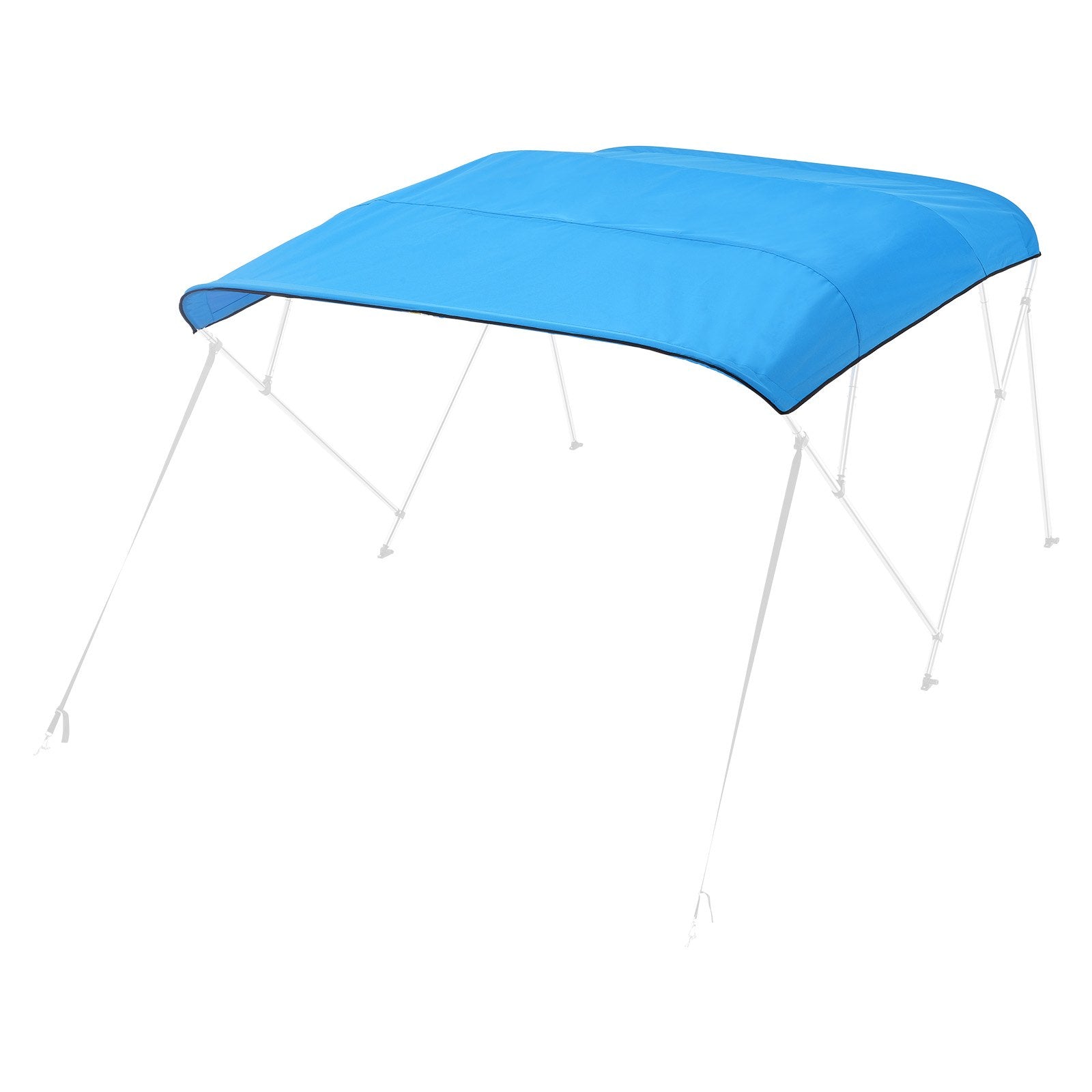 Laminators: VEVOR 4 Bow Boat Bimini Tops, 600D Polyester Canopy, Waterproof & Sun Protection Boat Awning Canopy with Storage Bag, Bimini Top Replacement, 96"Lx(91"-96")W, Pacific Blue (Support Frame Not Included)