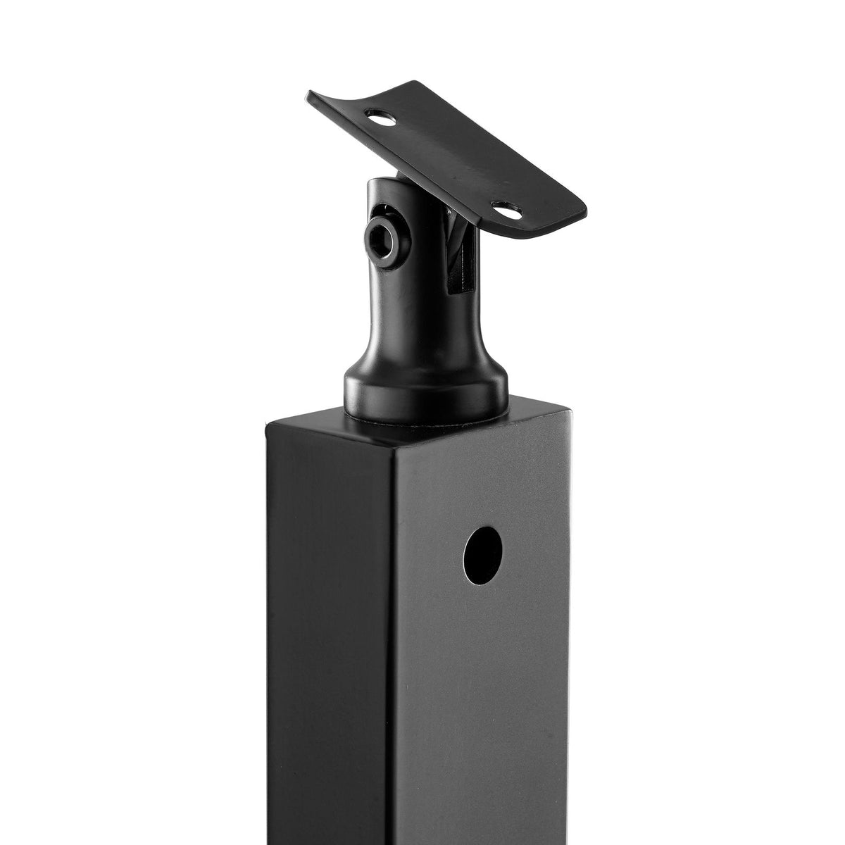 4-Pack Cable Railing Post, 914x25x50 mm Horizontal-Hole Deck Railing Post with Pre-Drilled Holes, Stainless Steel Cable Rail Post with Horizontal & Curved Bracket, Black, 4JZLGZXHS914UUOI6001V0