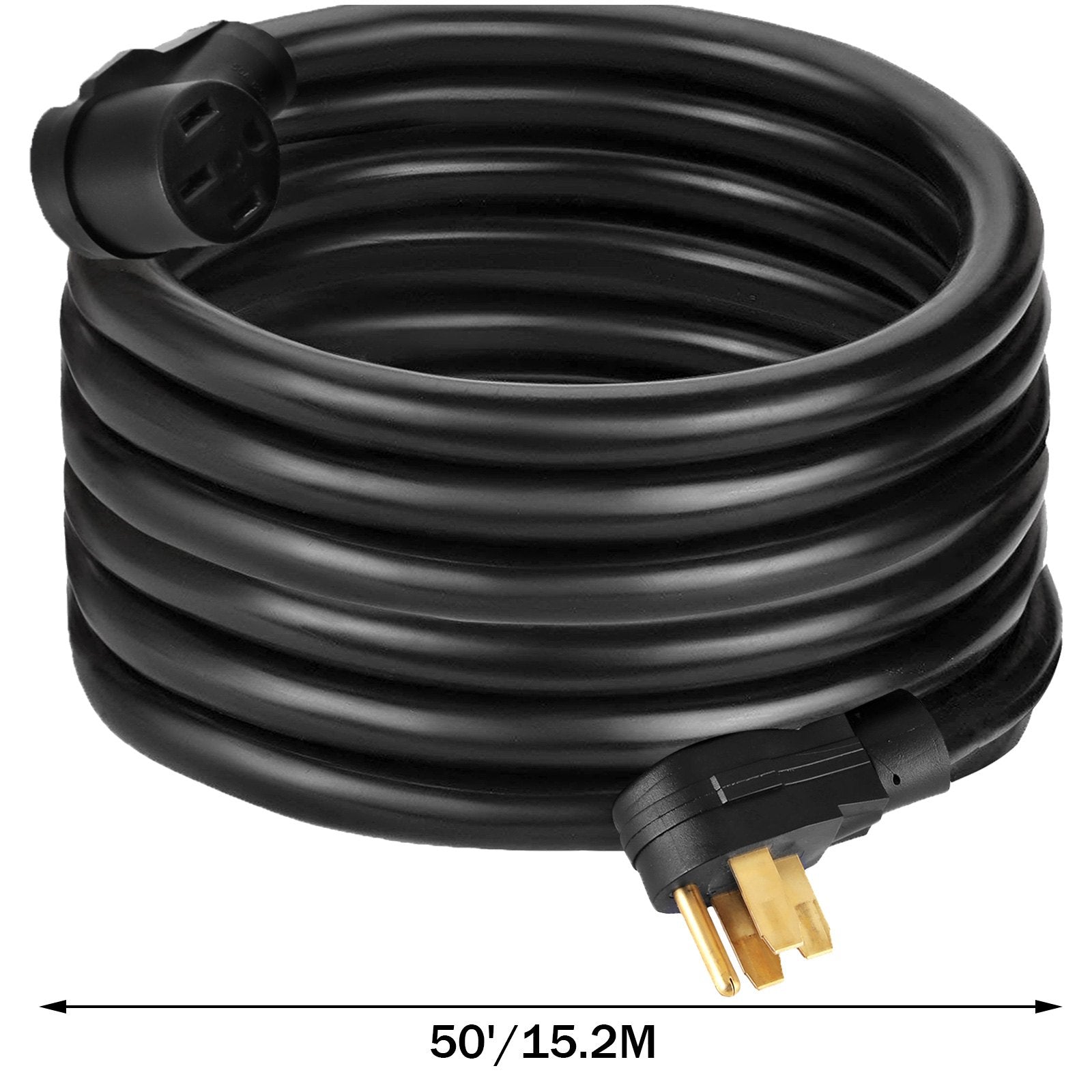 Automotive Repair & Speciality Tools: VEVOR 50Ft 50 Amp RV Power Cord Durable Heavy Duty RV Extension Cord Copper Wire RV Cord Power Supply Cable for Trailer Motorhome Camper