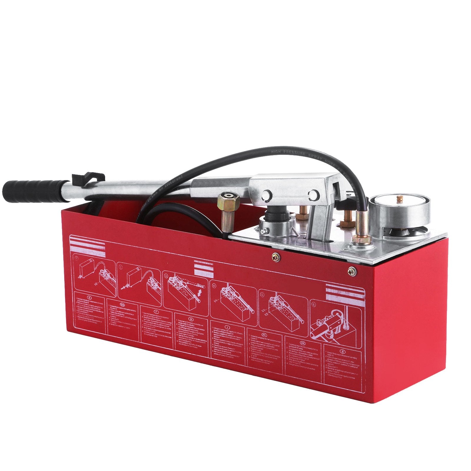 Fuel & Exhaust: VEVOR Hydraulic Pressure Test Pump 50 Bar Hand Pressure Test Pump 726 PSI 3.2 Gallon Tank 45ML 1/2" BSP Hydrostatic Test Pump for Pipeline Pressure Container Irrigation Firemen (Test Pump 50 Bar)
