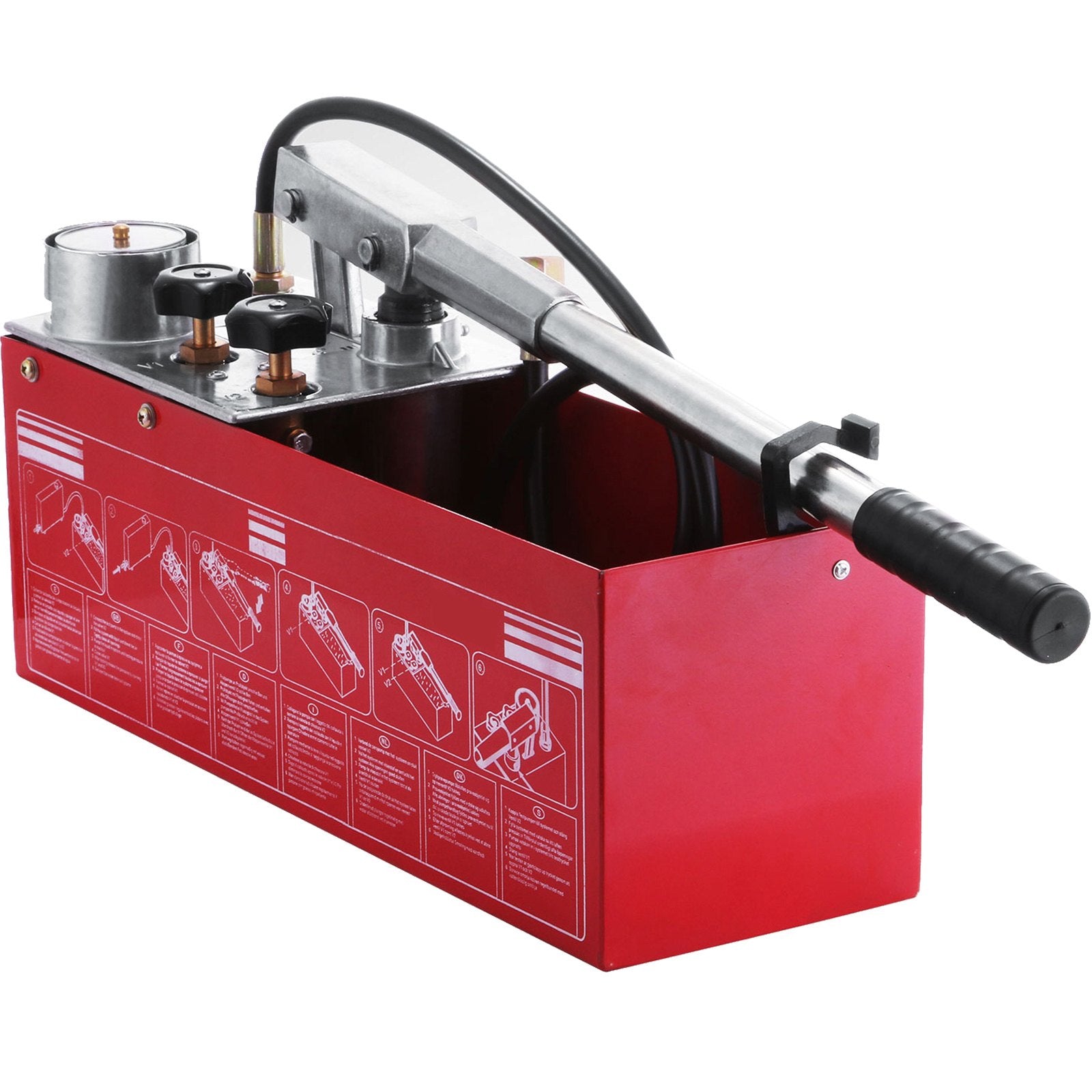 Fuel & Exhaust: VEVOR Hydraulic Pressure Test Pump 50 Bar Hand Pressure Test Pump 726 PSI 3.2 Gallon Tank 45ML 1/2" BSP Hydrostatic Test Pump for Pipeline Pressure Container Irrigation Firemen (Test Pump 50 Bar)
