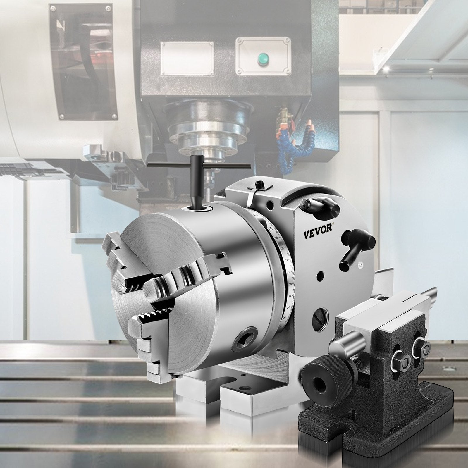 Drill & Screwdriver Accessories: VEVOR BS-0 Dividing Head 5 Inch, Precision Dividing Head Set with 5" 3-jaw Chuck & Tailstock Dividing Plates for Milling Machine