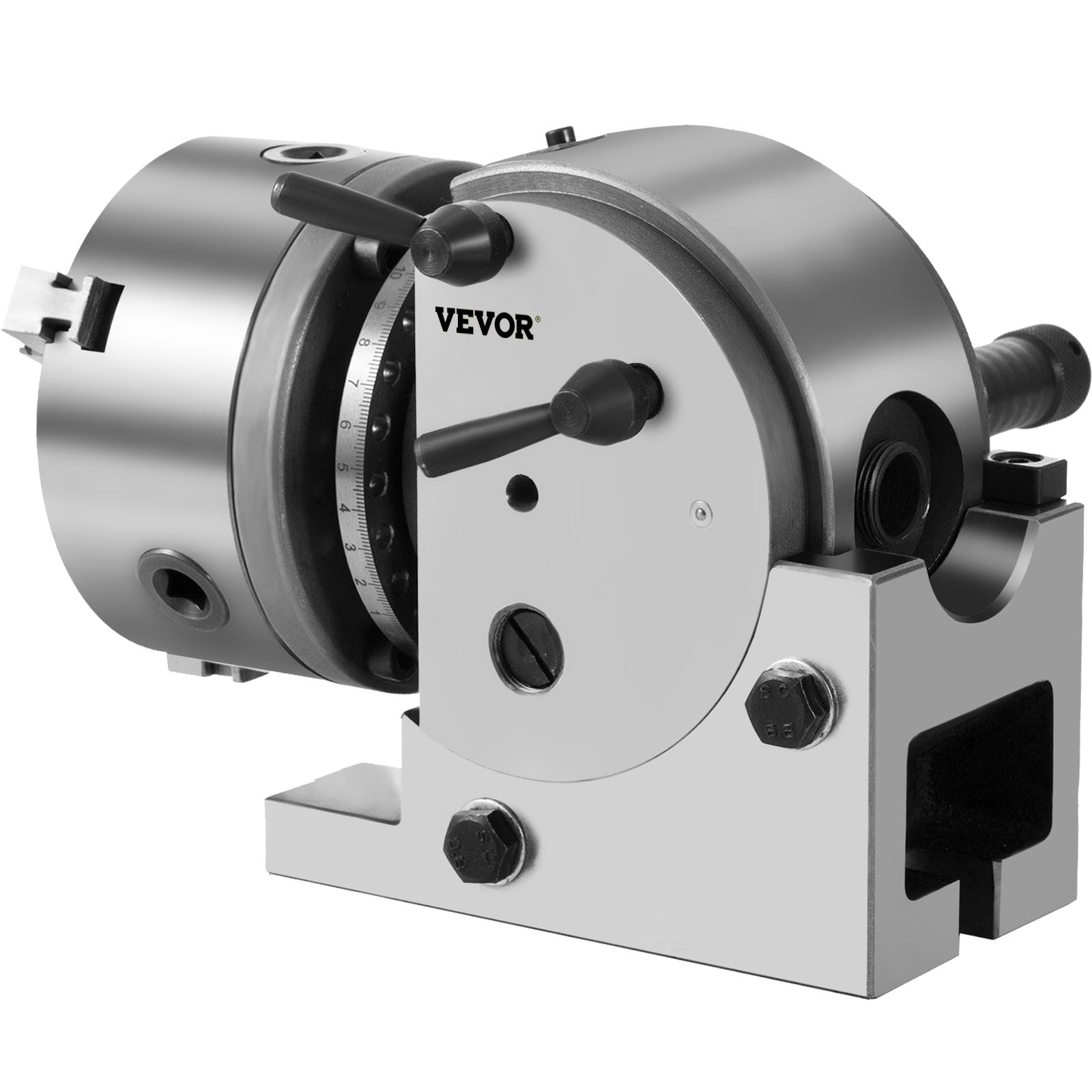 Drill & Screwdriver Accessories: VEVOR BS-0 Dividing Head 5 Inch, Precision Dividing Head Set with 5" 3-jaw Chuck & Tailstock Dividing Plates for Milling Machine