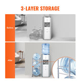 Fencing: VEVOR 3 Tiers Water Jug Holder, 5 Gallon Water Bottle Holder, Single Row Water Bottle Rack for 3 Bottles, Heavy Duty Water Jug Rack for Kitchen, Office, Living Room, Silver