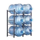 Bath Caddies: VEVOR 3 Tiers Water Jug Holder, 5 Gallon Water Bottle Holder, Double Row Water Bottle Rack for 6 Bottles, Heavy Duty Water Jug Rack for Kitchen, Office, Living Room, Black