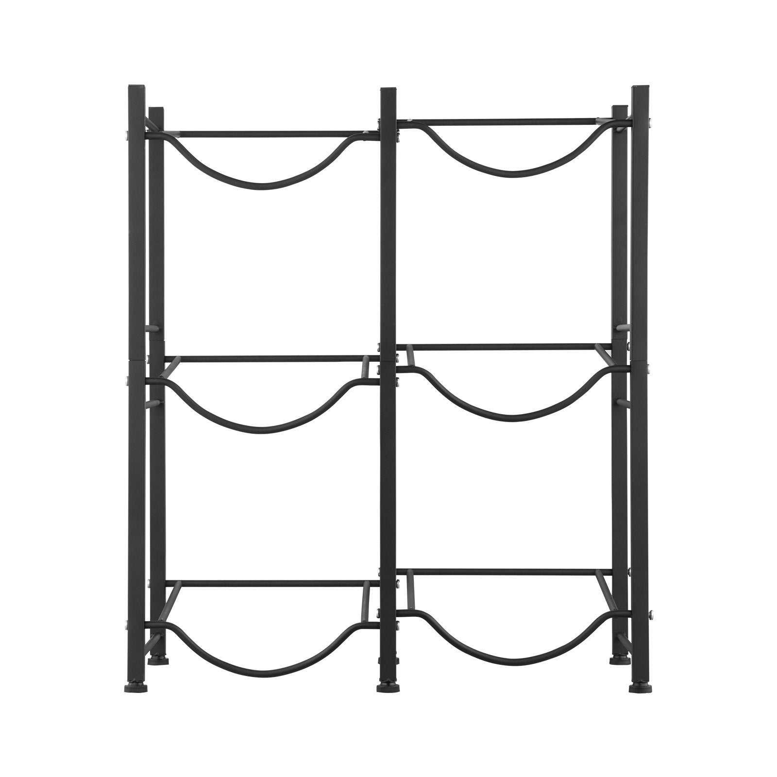 Bath Caddies: VEVOR 3 Tiers Water Jug Holder, 5 Gallon Water Bottle Holder, Double Row Water Bottle Rack for 6 Bottles, Heavy Duty Water Jug Rack for Kitchen, Office, Living Room, Black