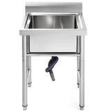 Kitchen & Bathroom DIY: VEVOR Handmade Sink Non-magnetic Stainless Steel Kitchen Sink Hand Made 1 Compartment 44.4 x 41.9 x 25.4 cm Capacity Huge Tub Sink for Farmhouse Cafe Shop Hospital
