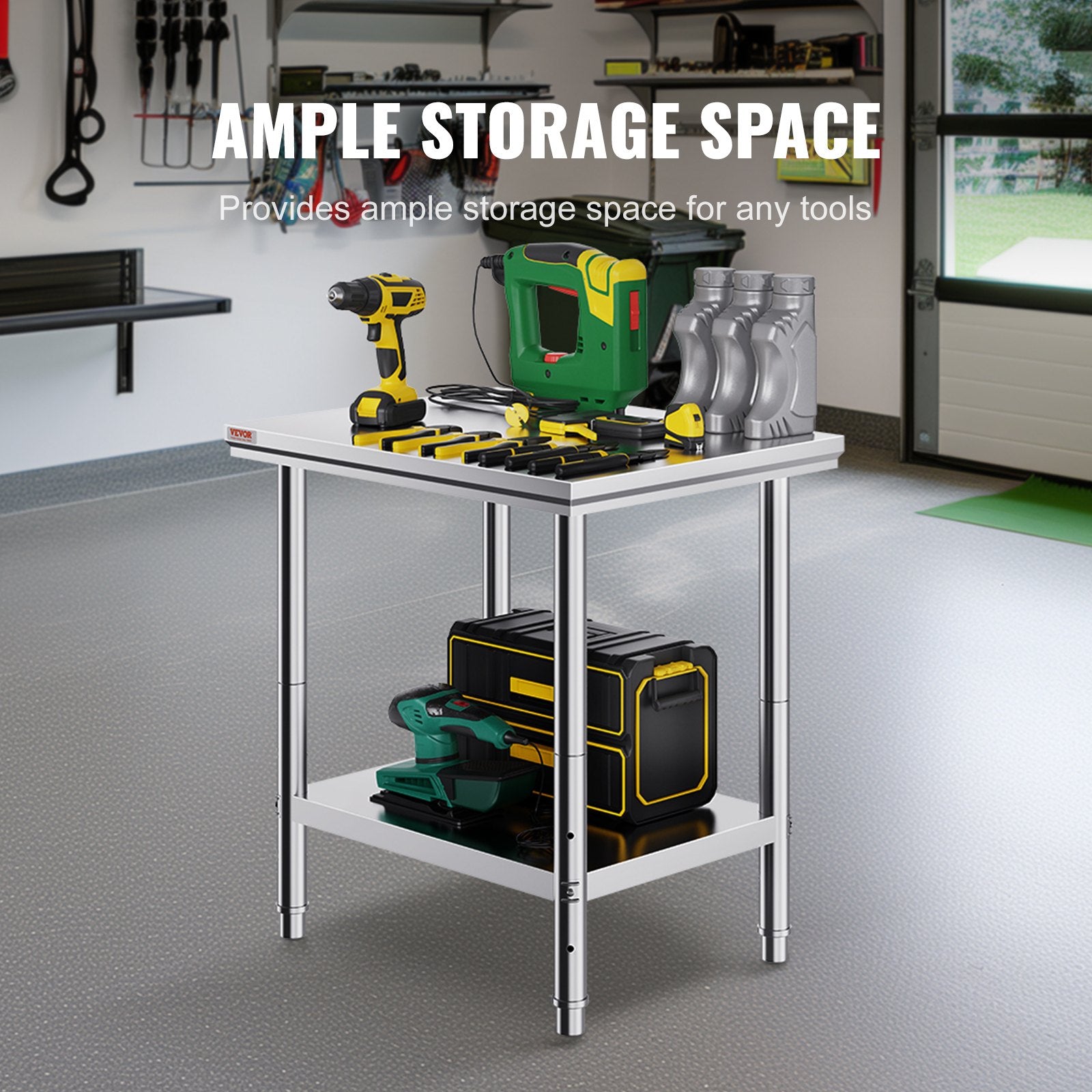 Basketball & Basketball Accessories: VEVOR Commercial Worktable & Workstation 24 x 30 x 32 Inch Stainless Steel Work Table Heavy Duty Commercial Food Prep Work Table for Home, Kitchen, Restaurant Metal Prep Table with Adjustable Feet