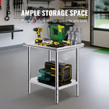 Basketball & Basketball Accessories: VEVOR Commercial Worktable & Workstation 24 x 30 x 32 Inch Stainless Steel Work Table Heavy Duty Commercial Food Prep Work Table for Home, Kitchen, Restaurant Metal Prep Table with Adjustable Feet