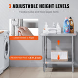 Basketball & Basketball Accessories: VEVOR Commercial Worktable & Workstation 24 x 30 x 32 Inch Stainless Steel Work Table Heavy Duty Commercial Food Prep Work Table for Home, Kitchen, Restaurant Metal Prep Table with Adjustable Feet