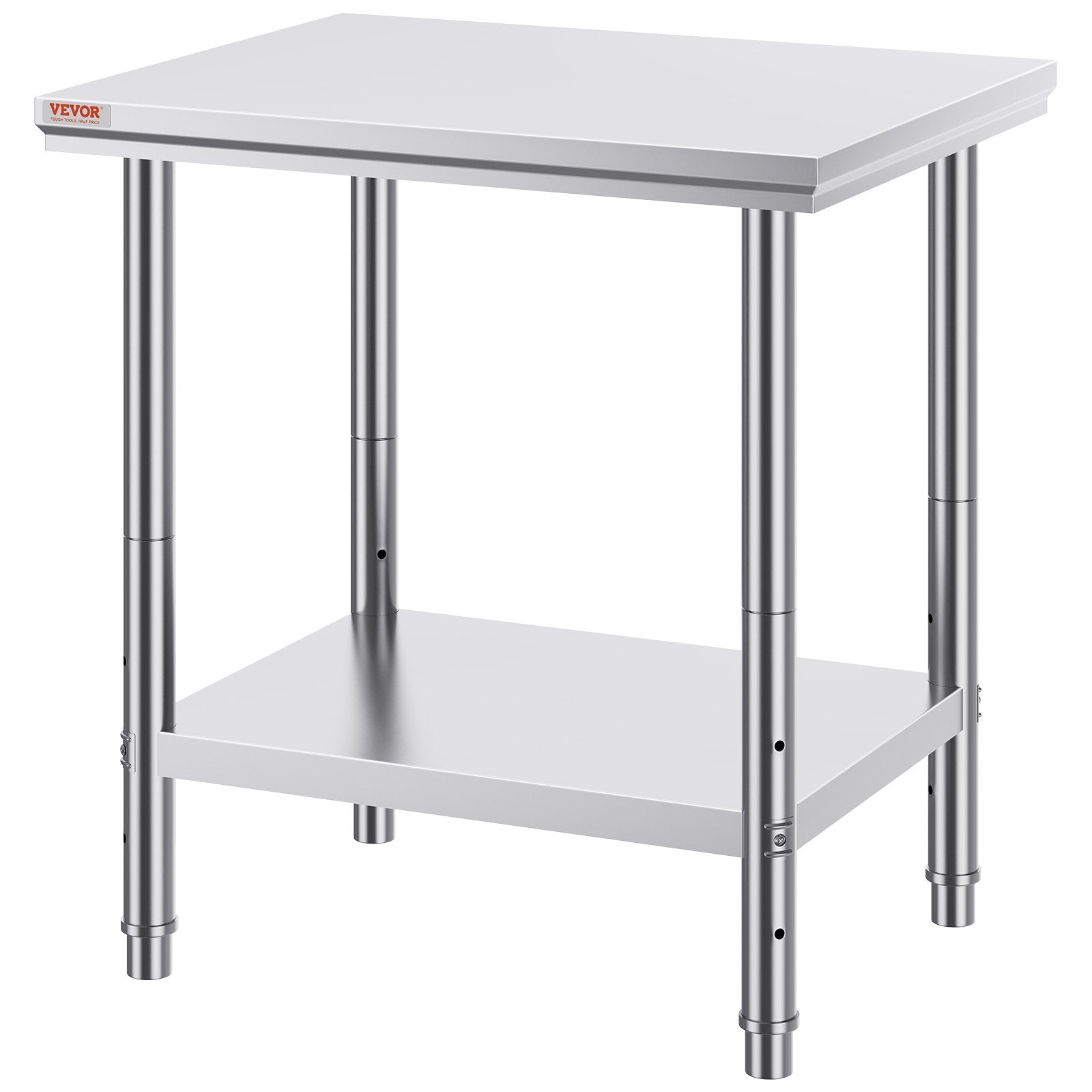 Basketball & Basketball Accessories: VEVOR Commercial Worktable & Workstation 24 x 30 x 32 Inch Stainless Steel Work Table Heavy Duty Commercial Food Prep Work Table for Home, Kitchen, Restaurant Metal Prep Table with Adjustable Feet
