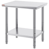 Basketball & Basketball Accessories: VEVOR Commercial Worktable & Workstation 24 x 30 x 32 Inch Stainless Steel Work Table Heavy Duty Commercial Food Prep Work Table for Home, Kitchen, Restaurant Metal Prep Table with Adjustable Feet