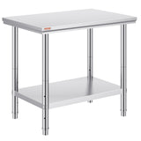Outdoor Dining Sets: VEVOR 910x610mm Stainless Steel Kitchen Bench Commercial Work Food Prep Table
