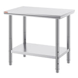 Outdoor Dining Sets: VEVOR 910x610mm Stainless Steel Kitchen Bench Commercial Work Food Prep Table