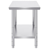 Outdoor Dining Sets: VEVOR 910x610mm Stainless Steel Kitchen Bench Commercial Work Food Prep Table