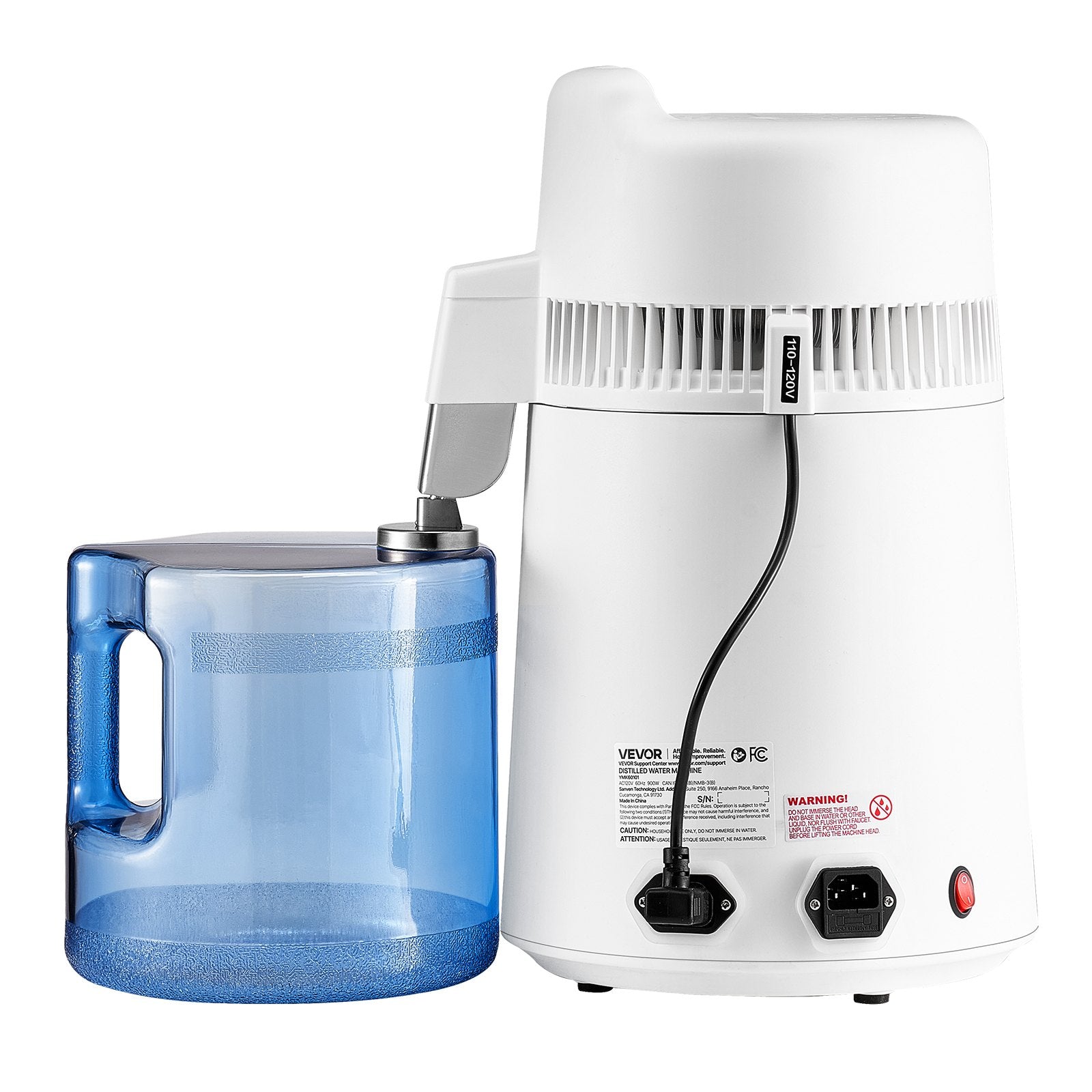 Distilling & Brewing: VEVOR 6L Water Distiller Home Countertop Purifier Machine 900W Plastic Container