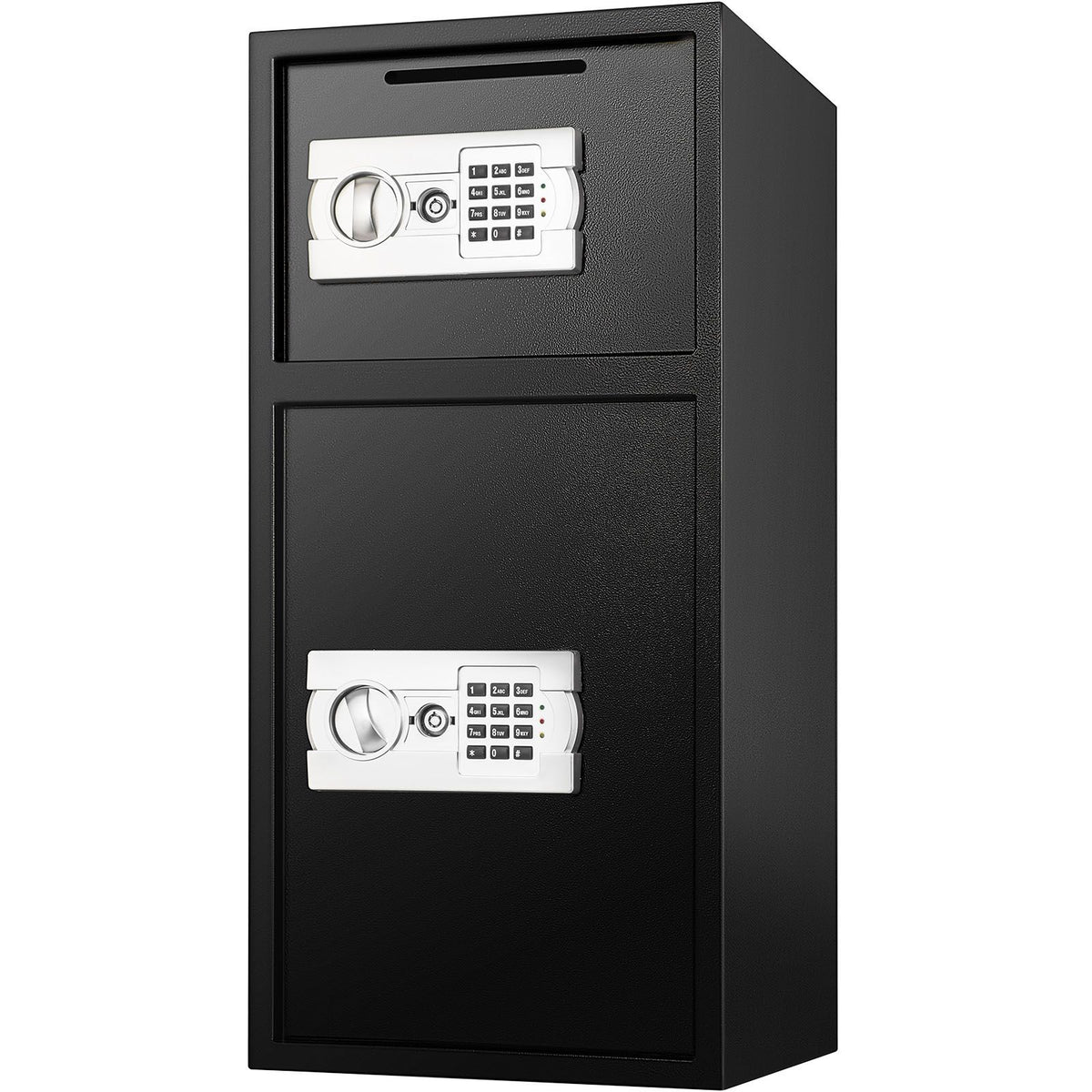 Large Double Door Security Safe Box 2.6 Cubic Feet Steel Safe Box Strong Box with Digital Lock for Money Gun Jewelry Black
