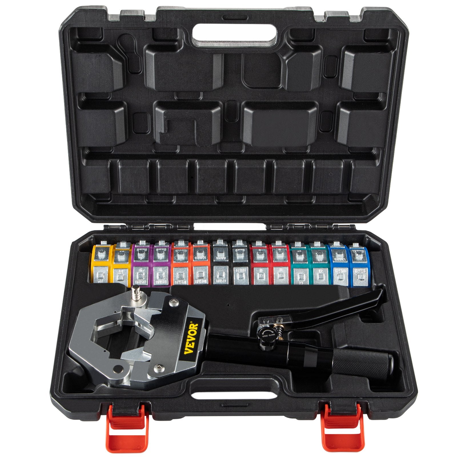 Automotive Repair & Speciality Tools: VEVOR Hydraulic Hose Crimper Hydra-Krimp 71500,Manual AC Hose Crimper Kit Air Conditioning Repaire Handheld,Hydraulic Hose Crimping Tool with 7 Die Set, for Barbed and Beaded Hose Fittings