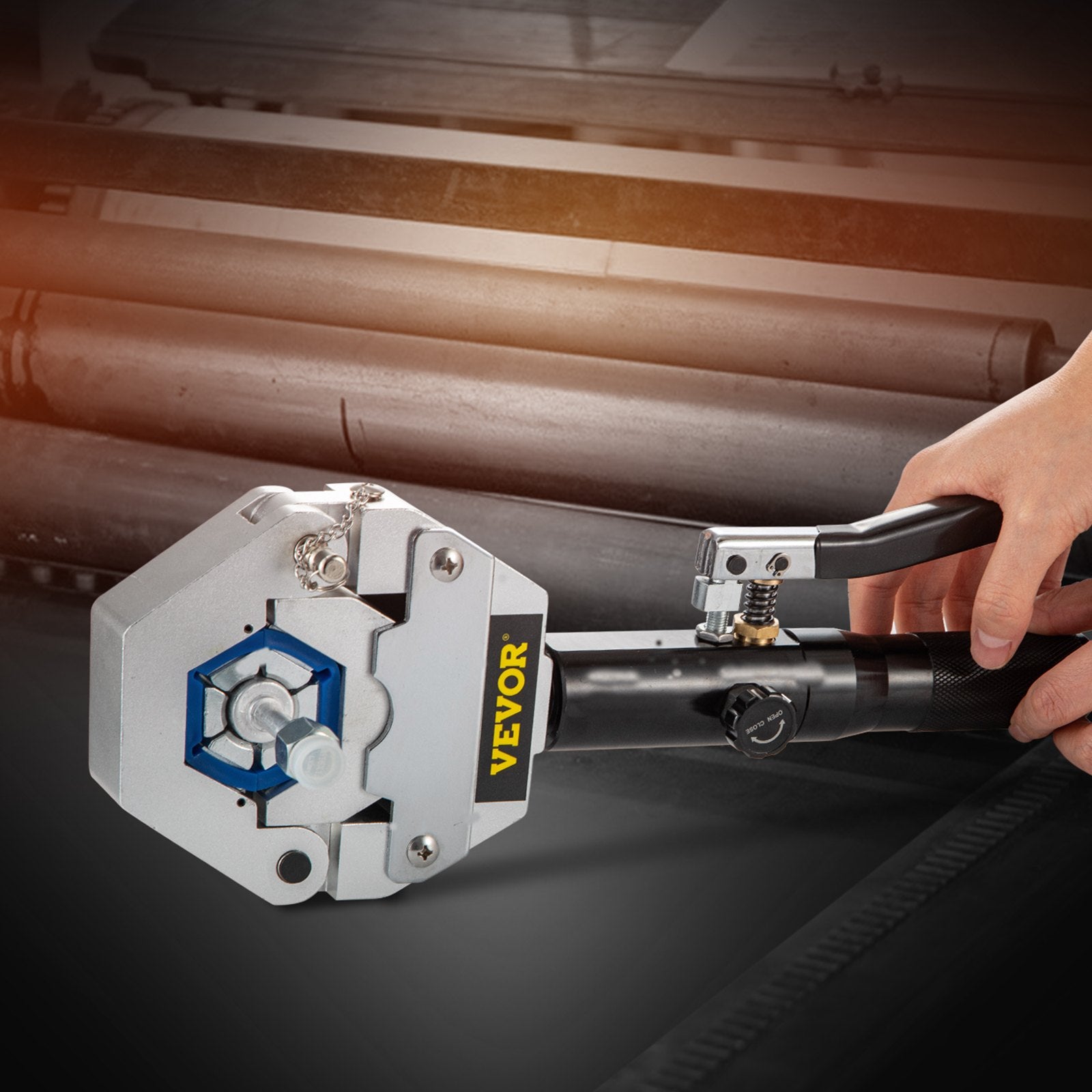 Automotive Repair & Speciality Tools: VEVOR Hydraulic Hose Crimper Hydra-Krimp 71500,Manual AC Hose Crimper Kit Air Conditioning Repaire Handheld,Hydraulic Hose Crimping Tool with 7 Die Set, for Barbed and Beaded Hose Fittings