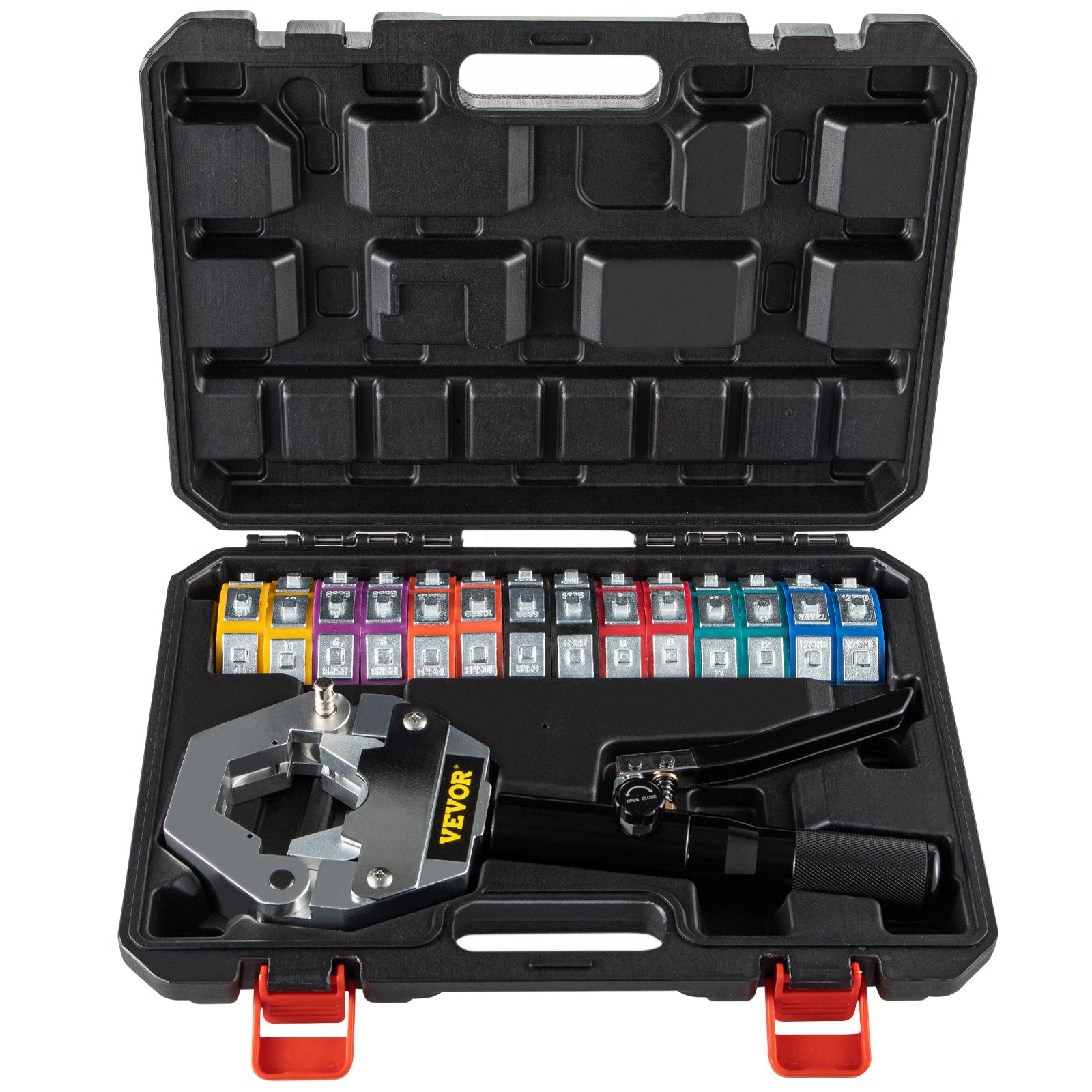 Automotive Repair & Speciality Tools: VEVOR Hydraulic Hose Crimper Hydra-Krimp 71500,Manual AC Hose Crimper Kit Air Conditioning Repaire Handheld,Hydraulic Hose Crimping Tool with 7 Die Set, for Barbed and Beaded Hose Fittings