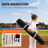 Basketball & Basketball Accessories: VEVOR 7x7 Baseball Softball Practice Net, Portable Baseball Training Net for Hitting Catching Pitching, Backstop Baseball Equipment with Bow Frame, Carry Bag, Strike Zone, Ball, Tee, Ball Collector