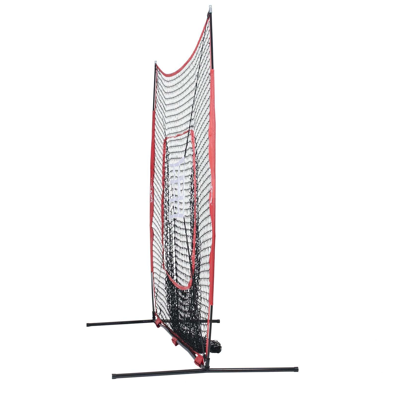 Basketball & Basketball Accessories: VEVOR 7x7 Baseball Softball Practice Net, Portable Baseball Training Net for Hitting Catching Pitching, Backstop Baseball Equipment with Bow Frame, Carry Bag, Strike Zone, Ball, Tee, Ball Collector