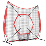 Basketball & Basketball Accessories: VEVOR 7x7 ft Baseball Softball Practice Net, Portable Baseball Training Net for Hitting Batting Catching Pitching, Backstop Baseball Equipment Training Aids with Bow Frame, Carry Bag, and Strike Zone