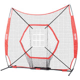 Basketball & Basketball Accessories: VEVOR 7x7 ft Baseball Softball Practice Net, Portable Baseball Training Net for Hitting Batting Catching Pitching, Backstop Baseball Equipment Training Aids with Bow Frame, Carry Bag, and Strike Zone