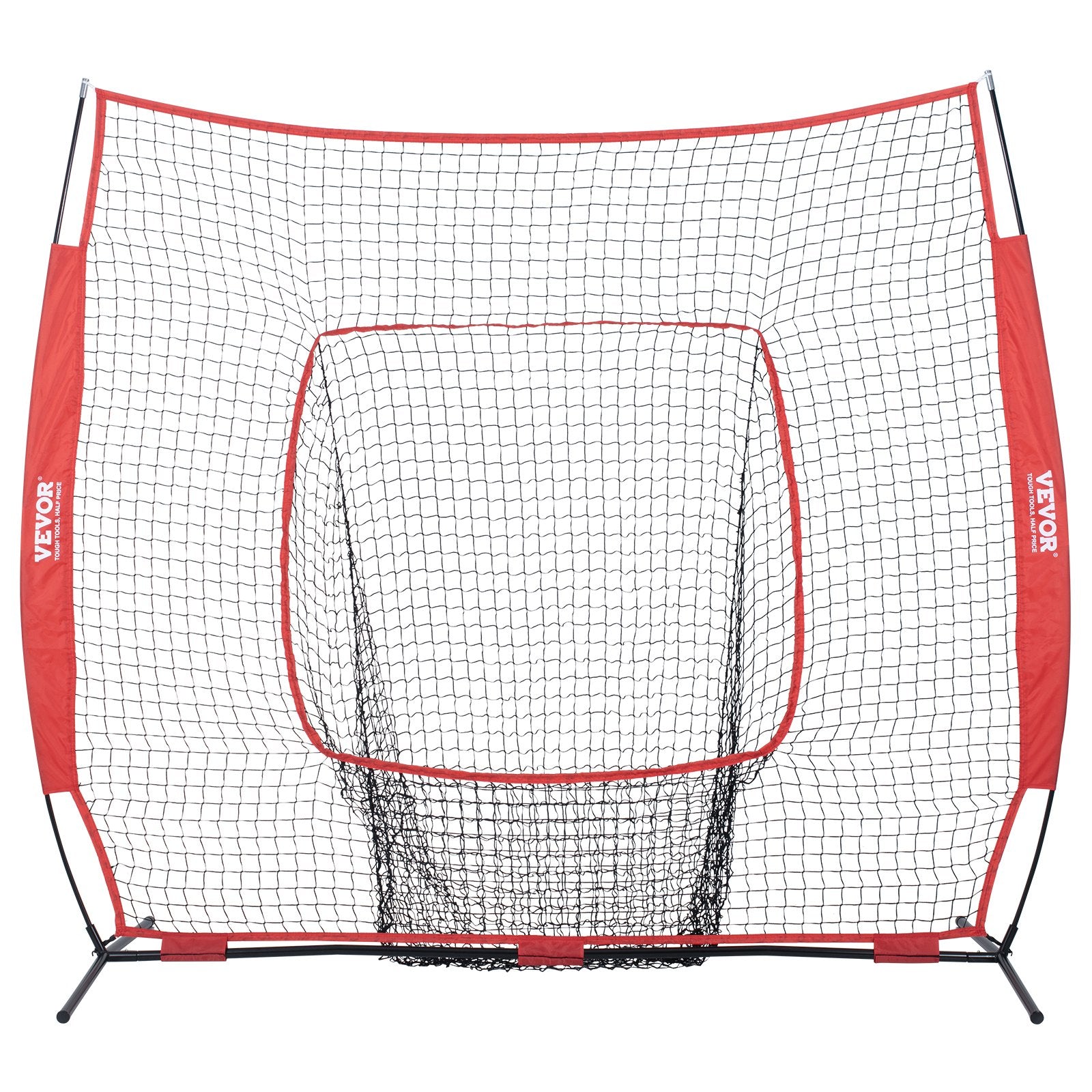 Basketball & Basketball Accessories: VEVOR 7x7 Baseball Softball Practice Net, Portable Baseball Training Net for Hitting Batting Catching Pitching, Backstop Baseball Equipment Training Aids with Carry Bag and Strike Zone
