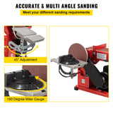 Sanding Accessories: VEVOR Belt Sander 4" x 36", Disc Combo Sander 6",Electric Adjustable Bench Belt Sander 375W,Grinder Bench Sanding Machine With 4 Rubber Foot Pad