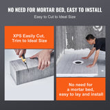 Kitchen & Bathroom DIY: VEVOR Shower Curb Kit, 1219x1524mm, 60"x48" Shower Pan Kit with 50.8mm ABS Central Flange, Waterproof Membrane, Stainless Steel Grate and Joint Sealant, Shower Pan Slope Sticks Fit for Bathroom