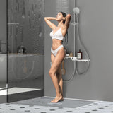 Kitchen & Bathroom DIY: VEVOR Shower Curb Kit, 1219x1524mm, 60"x48" Shower Pan Kit with 50.8mm ABS Central Flange, Waterproof Membrane, Stainless Steel Grate and Joint Sealant, Shower Pan Slope Sticks Fit for Bathroom