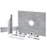 Kitchen & Bathroom DIY: VEVOR Shower Curb Kit, 1219x1524mm, 60"x48" Shower Pan Kit with 50.8mm ABS Central Flange, Waterproof Membrane, Stainless Steel Grate and Joint Sealant, Shower Pan Slope Sticks Fit for Bathroom