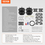 Automotive Repair & Speciality Tools: VEVOR Air Bag Suspension Kit, Air Springs Suspension Bag Kit Compatible with 2003-2013 Dodge Ram 2500 4WD, 2003-2018 Dodge Ram 3500 4WD, 5000 lbs Loading, 5 to 100 PSI
