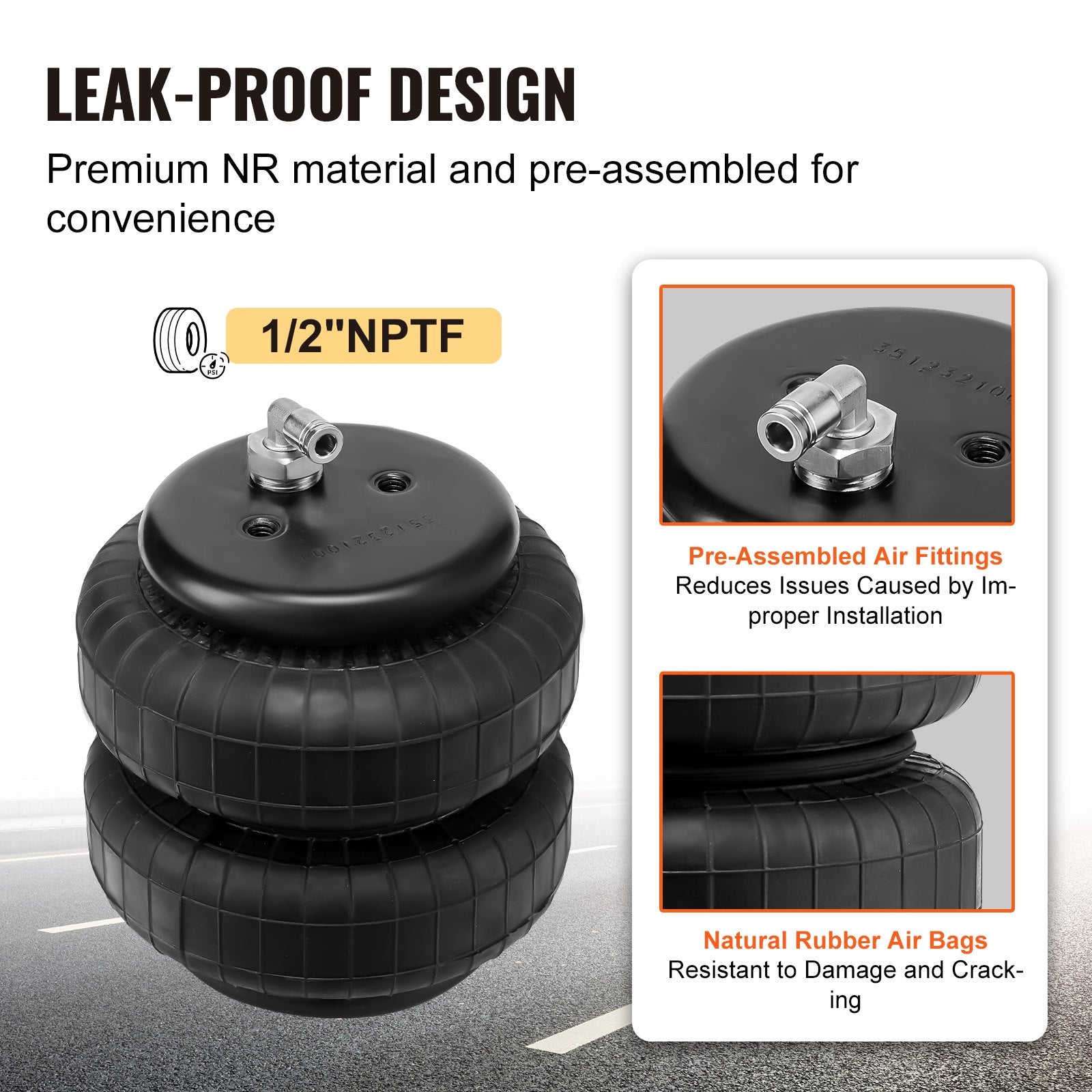Automotive Repair & Speciality Tools: VEVOR Air Bag Suspension Kit, Air Springs Suspension Bag Kit Compatible with 1999-2004 Ford F250/F350 2WD 4WD, 2008-2010 Ford F250/F350 2WD 4WD, 5000 lbs Loading, 5 to 100 PSI