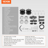 Automotive Repair & Speciality Tools: VEVOR Air Bag Suspension Kit, Air Springs Suspension Bag Kit Compatible with 2019-2023 Chevrolet Silverado 1500 and GMC Sierra 1500 4WD RWD, 5000 lbs Loading, 5 to 100 PSI