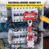Power & Electrical Supplies: VEVOR 42 PCS Lockout Tagout Kits Electrical Loto Kit for Electrical Risk Removal