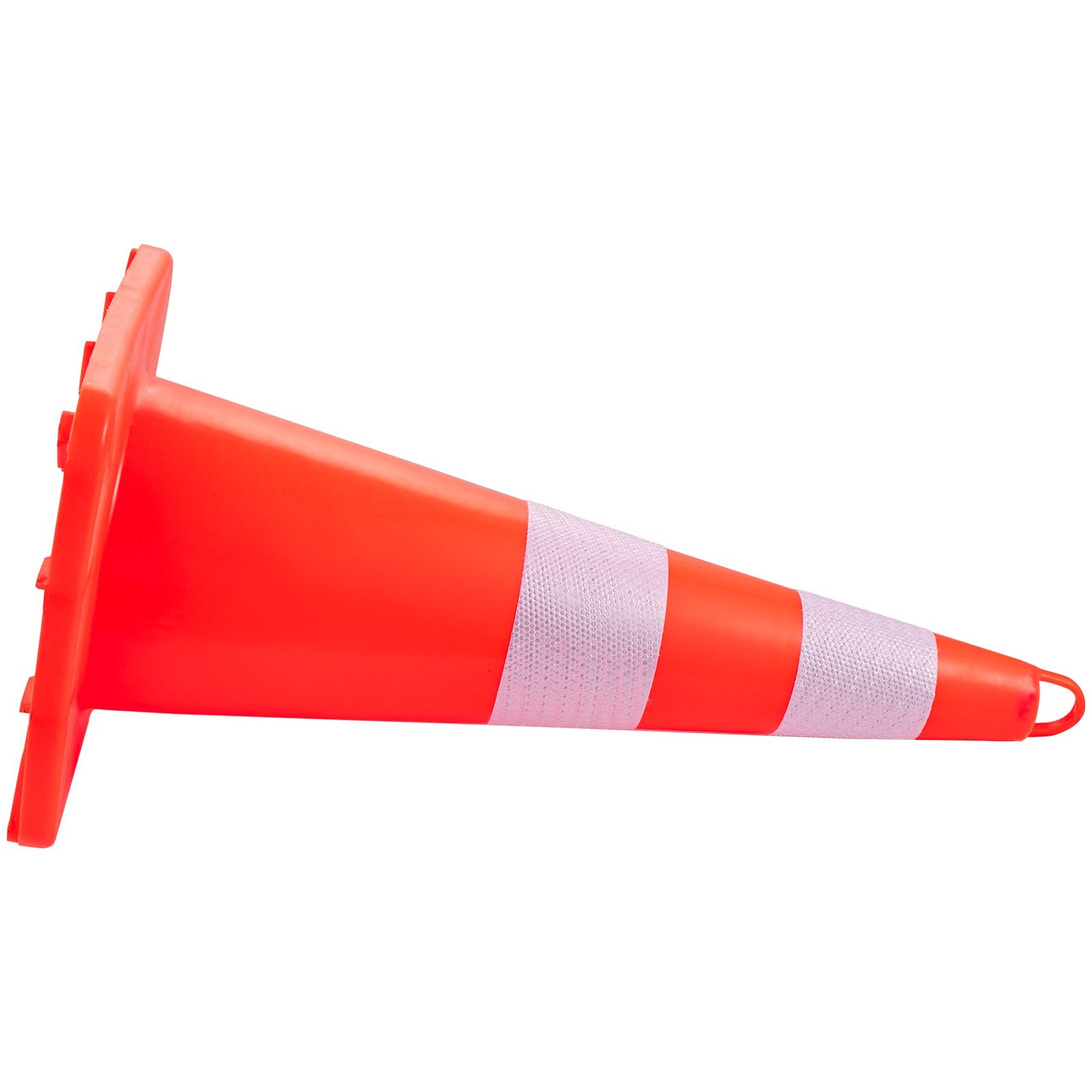 Automotive Decor: VEVOR Safety Cones, 10PCS 28"" Traffic Cones, PVC Orange Construction Cones, 2 Reflective Collars Traffic Cones with Weighted Base and Hand-Held Ring Used for Traffic Control, Driveway Road Parking