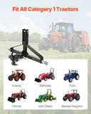 Automotive Parts: VEVOR 3 Point Trailer Hitch with 2 in Receiver, 3pt Quick Hitch Attachment, Heavy Duty Tractor Tow Drawbar Adapter, Compatible with Kubota, Mahindra, Ford, Yanmar, John Deere, Massey Ferguson