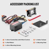 Power & Electrical Supplies: VEVOR Electric Winch, 1361 kg Line Pull Capacity, 12V DC ATV/UTV Winch with Φ0.5 x 1188.7 cm 7 Strands Steel Cable Roller Fairlead Wired Remote Control, IP55 Waterproof for Towing UTV ATV Off-Road