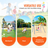 Outdoor Play Equipment: VEVOR Swing Sets for Backyard 40in Saucer Swing Seat A-Frame Metal Stand 440lbs