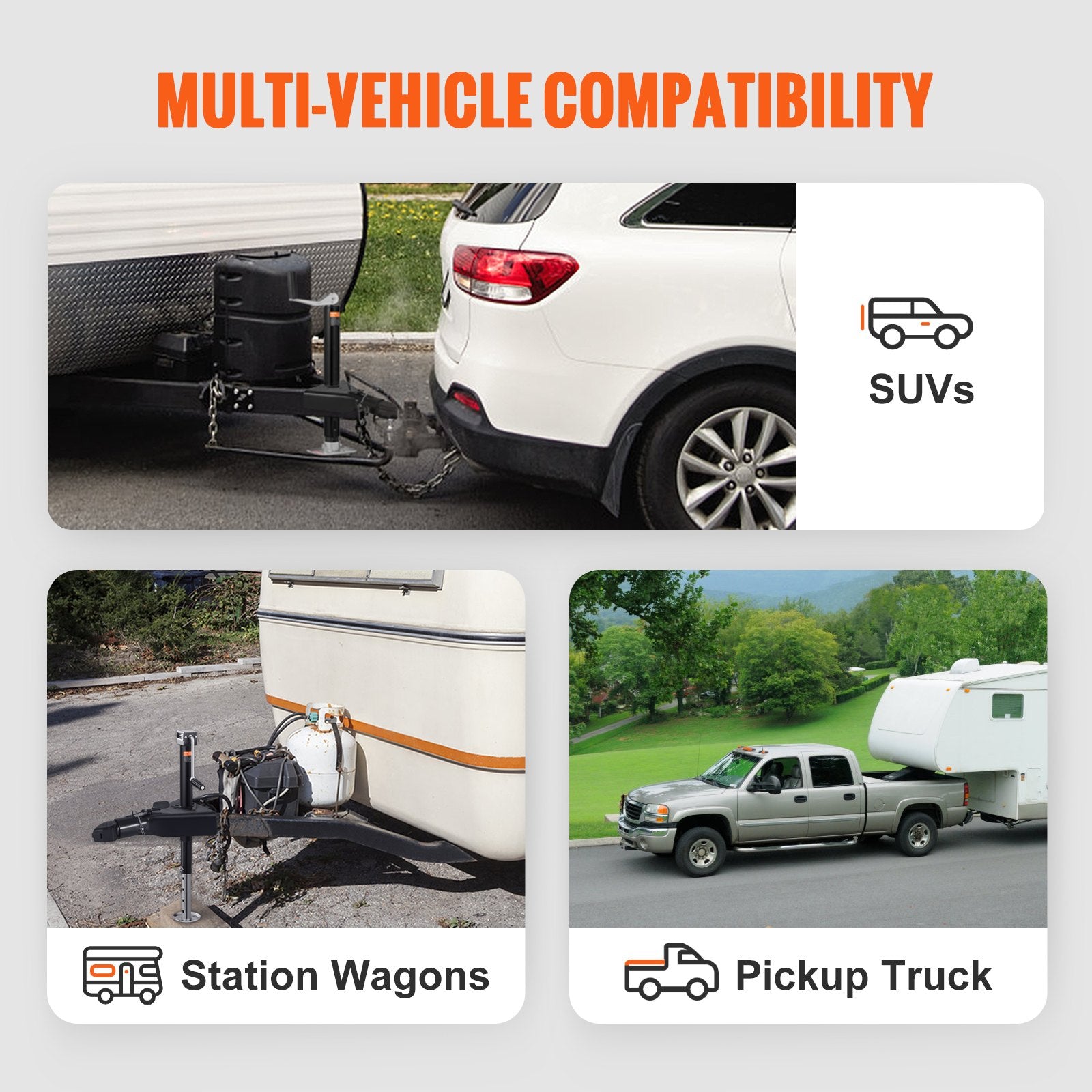 Automotive Parts: VEVOR A-Frame Trailer Coupler, Fits 2-Inch Hitch Ball Size, 7000 lbs Towing Capacity, Heavy Duty Steel Coupler, Ideal for Towing Station Wagons, Pickup Trucks, SUVs, Campers, Black Coating Surface