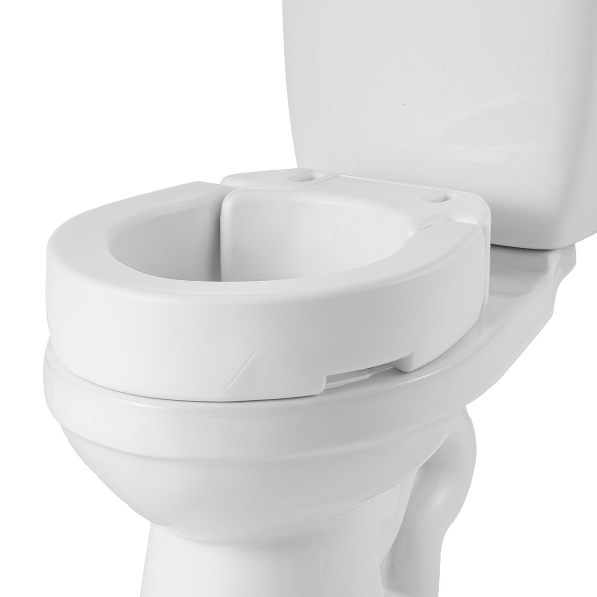 Raised Toilet Seat, 136.1 kg Load Capacity, 88.9 mm Lift Height, Commode Elevated Toilet Seat Riser with Enlarged Opening for Seniors, Elderly, Handicap, Disabled, and Adults, Fits Round Bowl