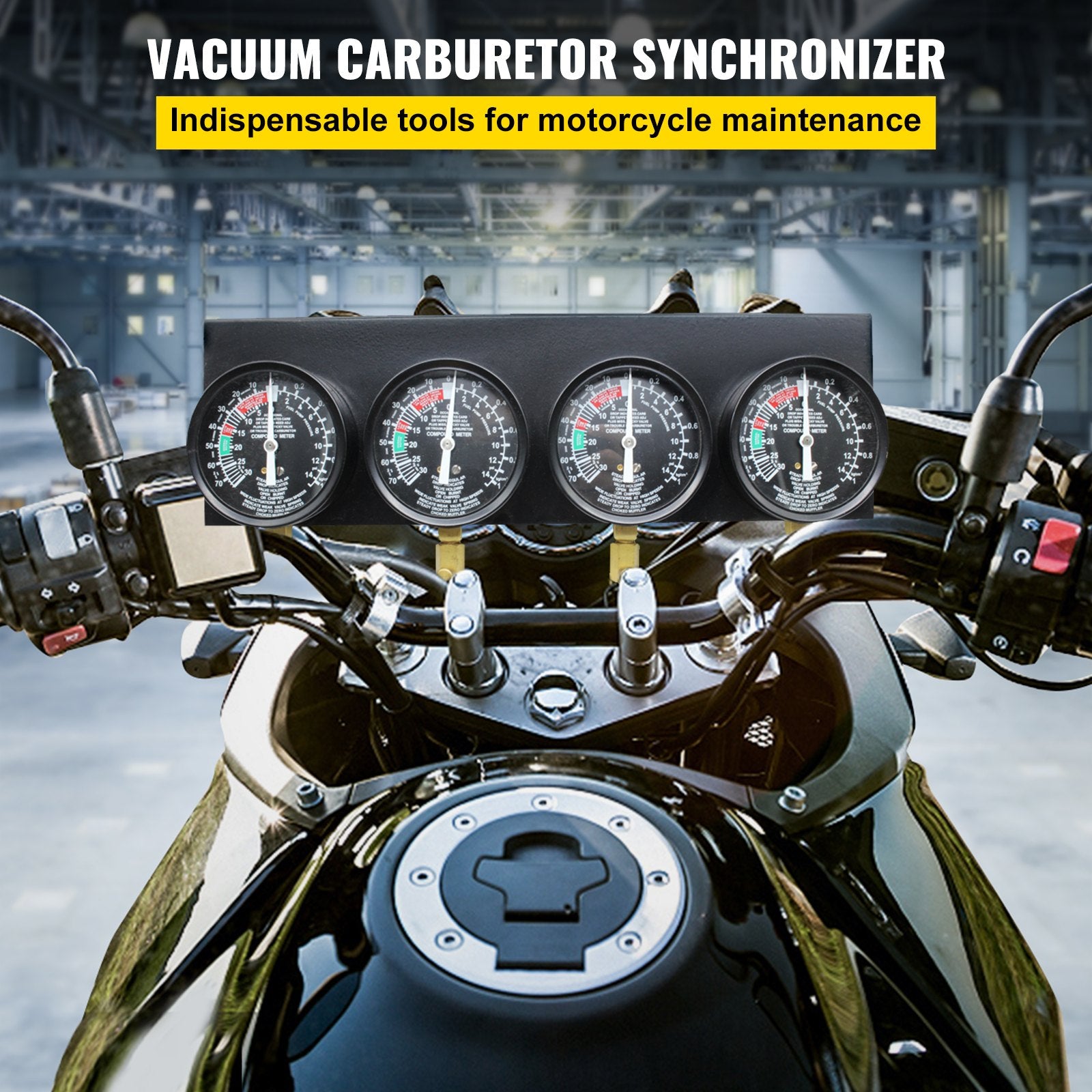 Gardening Tools: VEVOR Fuel Vacuum Carburetor Synchronize Tool Kit Fuel Vacuum Carburetor Synchronizer carb sync Gauge Set with Rubber Hose