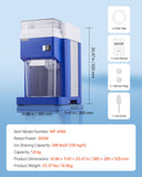 Vibration Exercise Machines: VEVOR Commercial Ice Shaver Machine, 1.91QT /1.8L Large Electric Snow Cone Machine, Fine & Fluffy with 300W Motor, Stainless Steel Blades, Shaved Ice Maker for Dessert Shop Home Party Restaurant, Blue