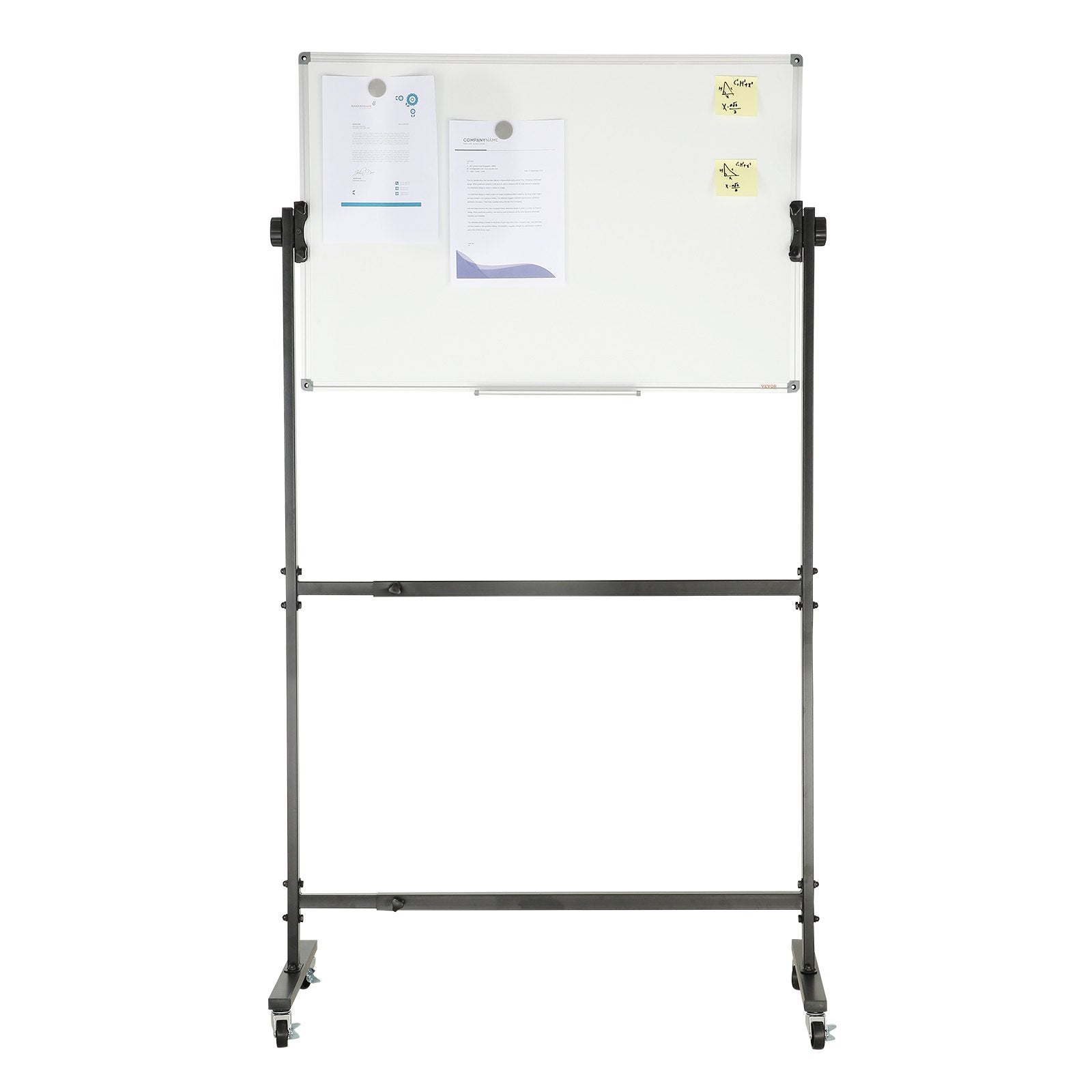 Building Toys: VEVOR 91.5x61cm Rolling Magnetic Whiteboard, Double-sided Mobile Whiteboard, Adjustable Height Dry Erase Board with Wheels, 1 Magnetic Erase & 3 Dry Erase Markers & Movable Tray Office, School
