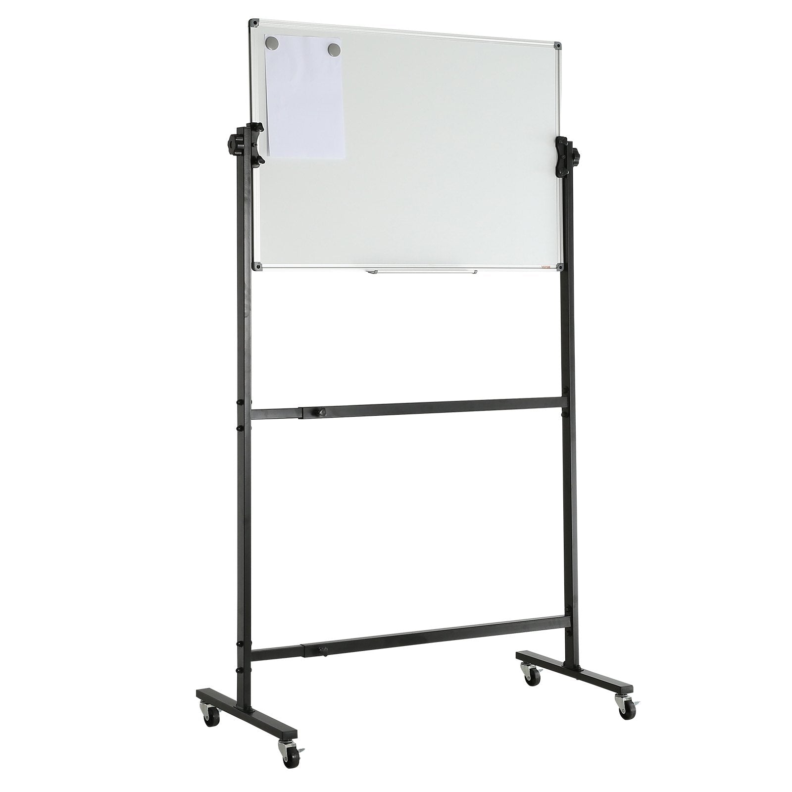 Building Toys: VEVOR 91.5x61cm Rolling Magnetic Whiteboard, Double-sided Mobile Whiteboard, Adjustable Height Dry Erase Board with Wheels, 1 Magnetic Erase & 3 Dry Erase Markers & Movable Tray Office, School