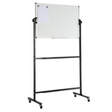 Building Toys: VEVOR 91.5x61cm Rolling Magnetic Whiteboard, Double-sided Mobile Whiteboard, Adjustable Height Dry Erase Board with Wheels, 1 Magnetic Erase & 3 Dry Erase Markers & Movable Tray Office, School