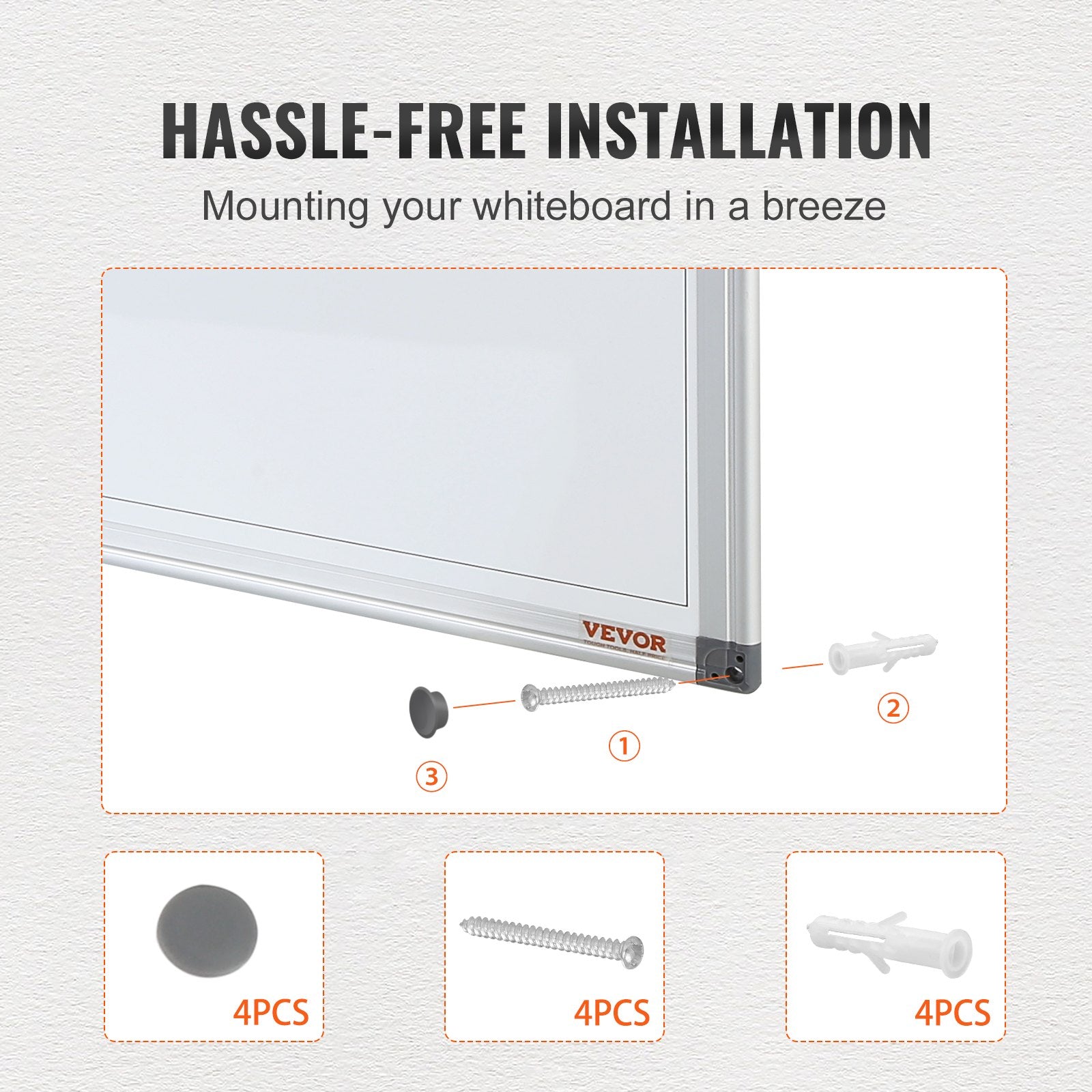 Desks: VEVOR Magnetic Whiteboard Dry Erase Board 36" x 24" Wall Mounted for Office
